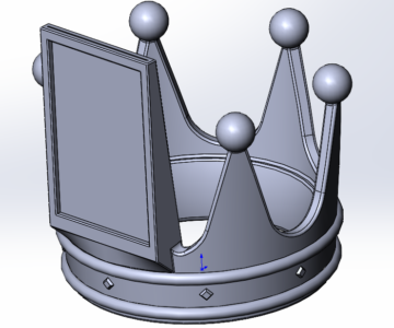 3D модель Корона с рамкой под фотографию 10х15см