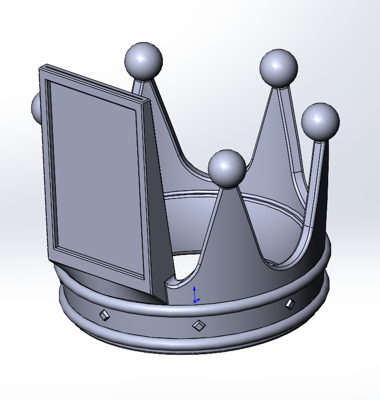 3D модель Корона с рамкой под фотографию 10х15см
