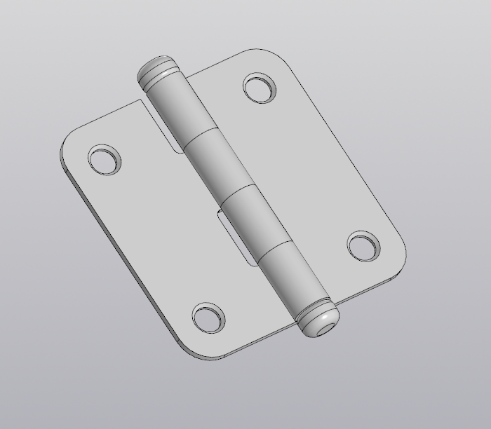3D модель Петля накладная ПН5 - два вариант -40; -60.