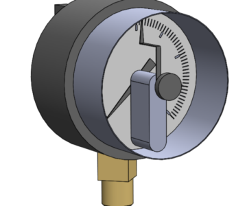 Чертеж Манометр ДМ2010ф исп V 0-2,5 d.100 IP40 M20х1.5