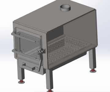 3D модель Печь буржуйка 370х570х320