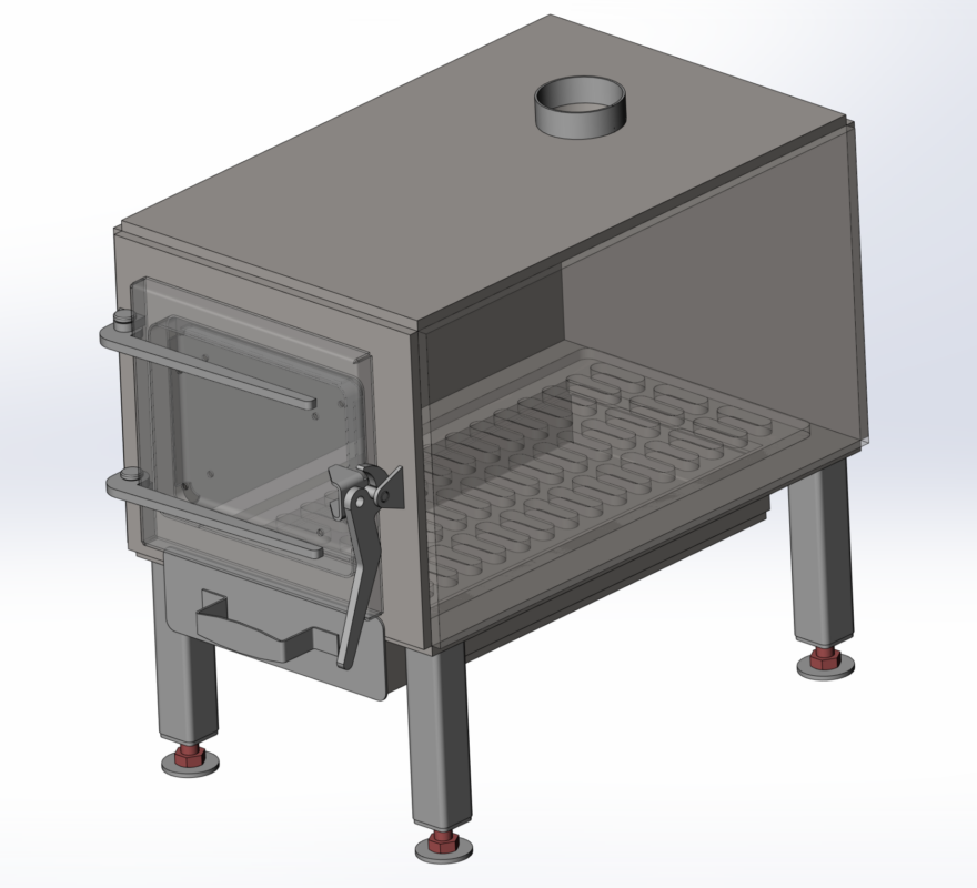 3D модель Печь буржуйка 370х570х320