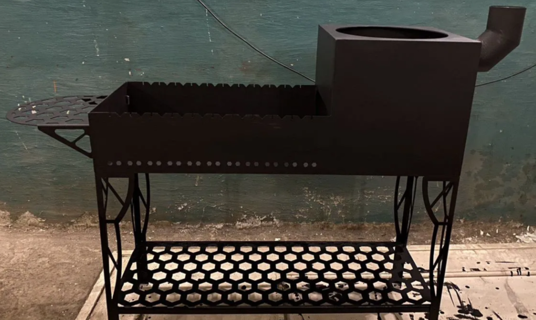 Чертеж Мангал 950х350х895 мм