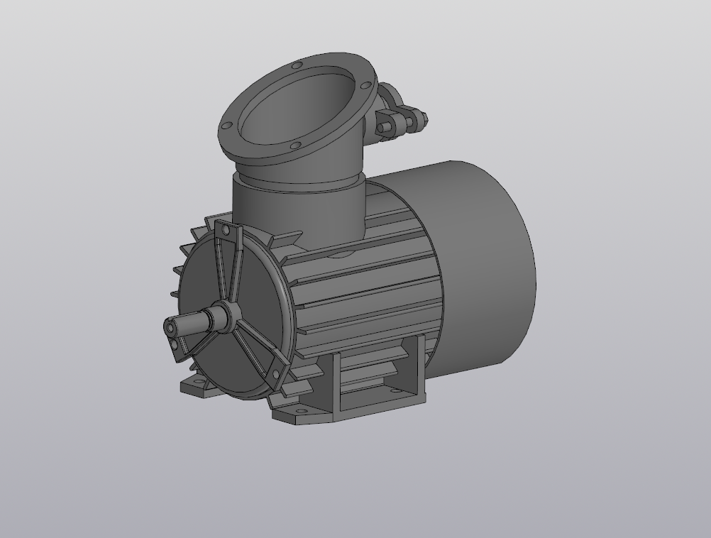 3D модель Электродвигатель ВАО-21-4У2, 1,1 кВт, 1410 об/мин