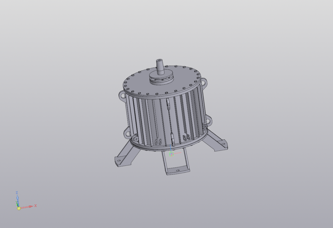 3D модель Электродвигатель ВАСО-37-24