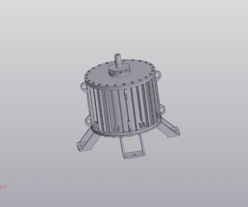 3D модель Электродвигатель ВАСО-37-24