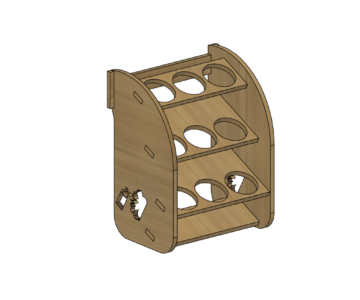 3D модель Удобный стенд для хранения баллончиков с краской 260x195x360