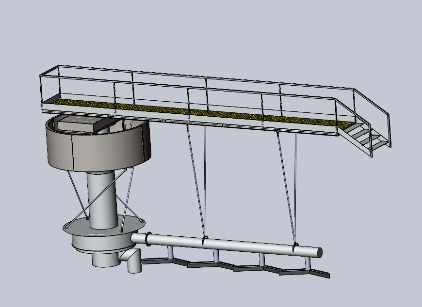 3D модель 16 метровый илосос радиальный