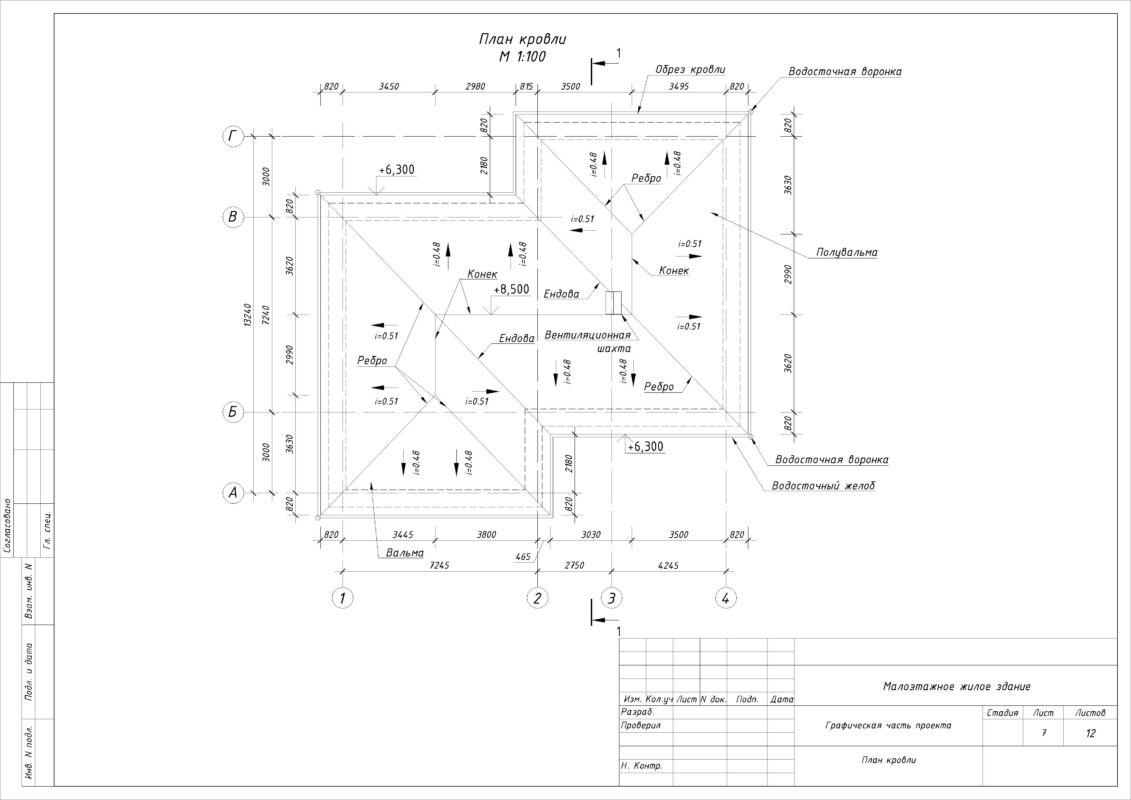 Чертеж Индивидуальный жилой дом (ИЖД)  в г. Арзамасе.