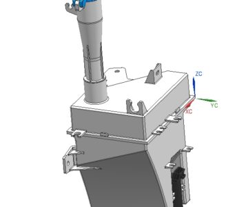 3D модель Бачок омывателя Geely Coolray (BelGee X50) в сборе с насосом