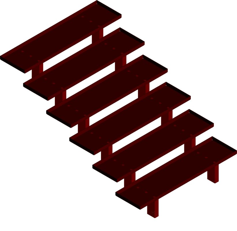 3D модель 3Д модель лестницы  1750х1200х900