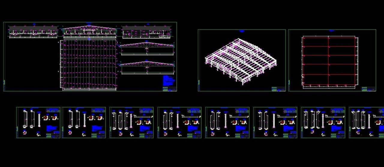 Чертеж Ангар 35х32