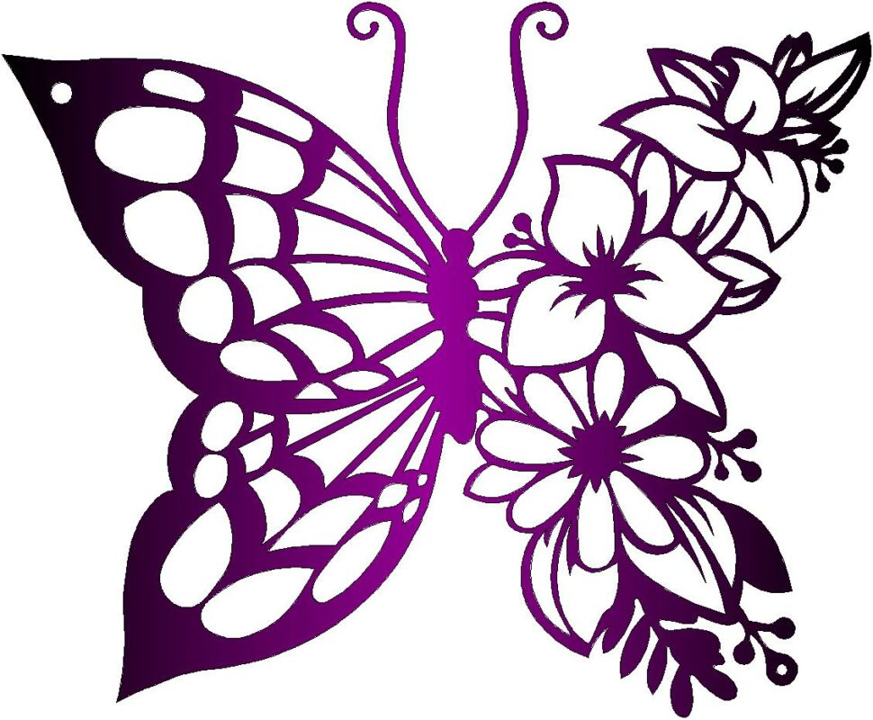 Чертеж Бабочка для лазерной резки.