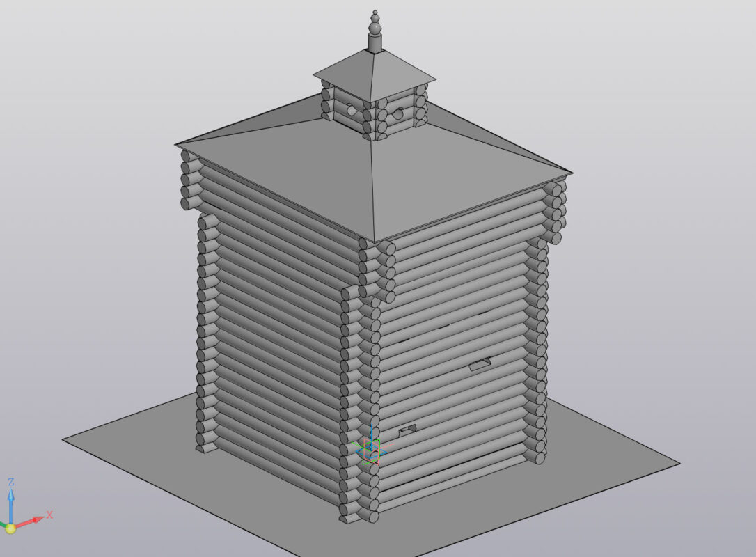3D модель 3D модель оборонительной башни 17 века
