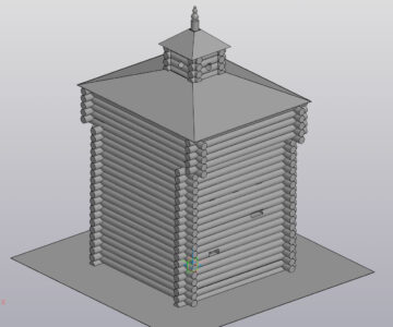 3D модель 3D модель оборонительной башни 17 века