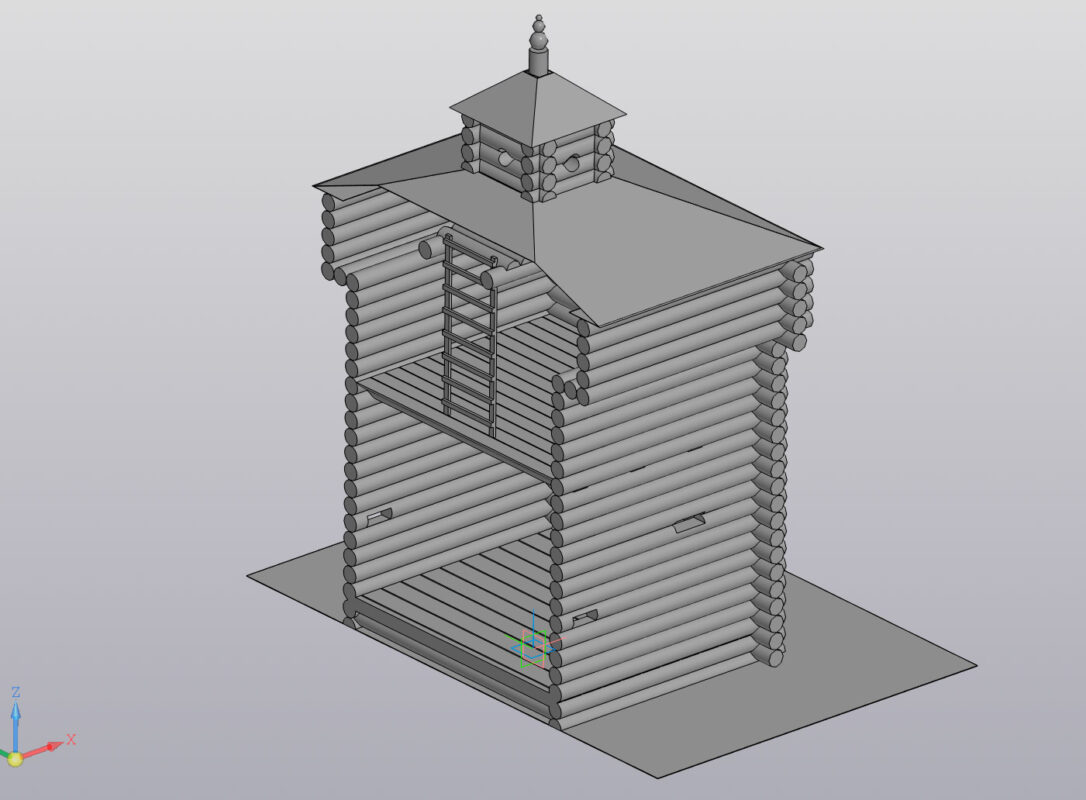 3D модель 3D модель оборонительной башни 17 века