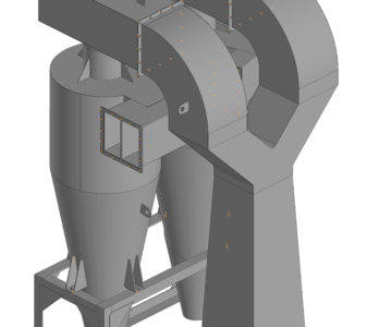 3D модель Блок циклонов из 2-х башен для КДМ201