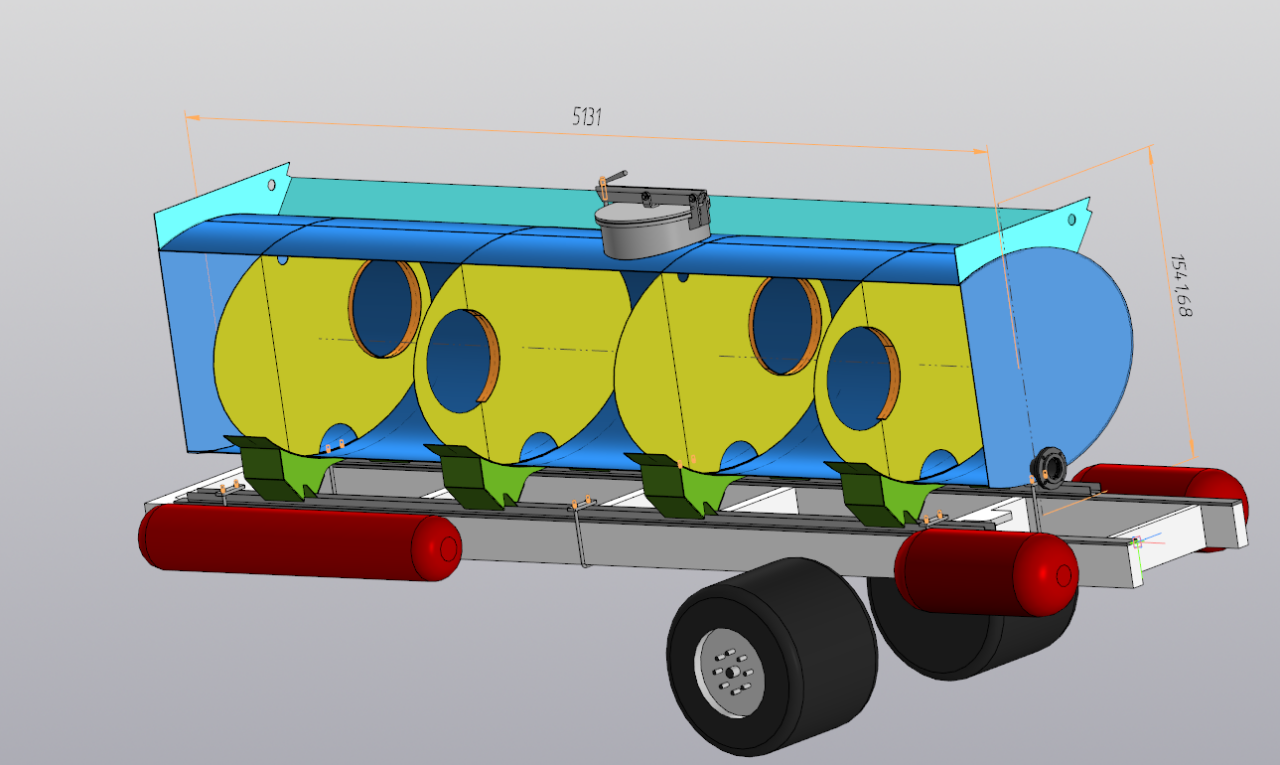 3D модель Ёмкость для водовоза 7 м3