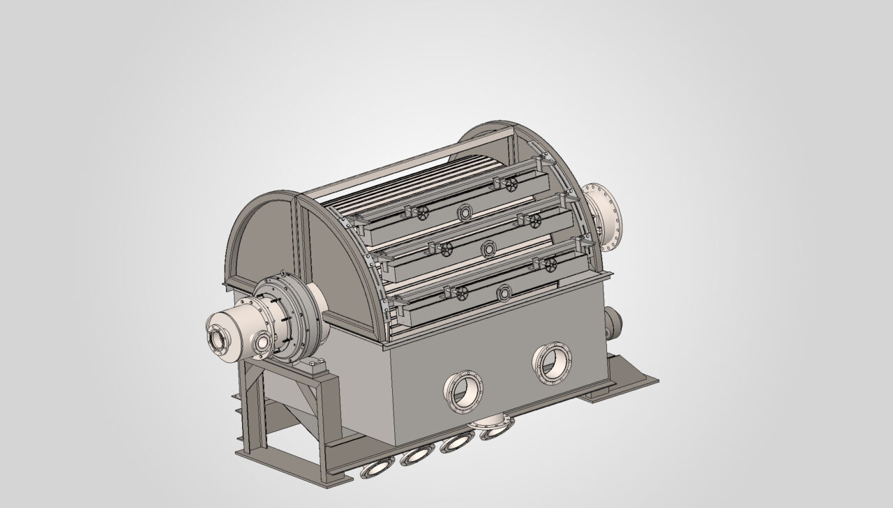 3D модель Барабанный вакуум-фильтр площадью10 м2