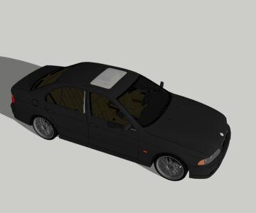 3D модель 3д модель черного BMW E39