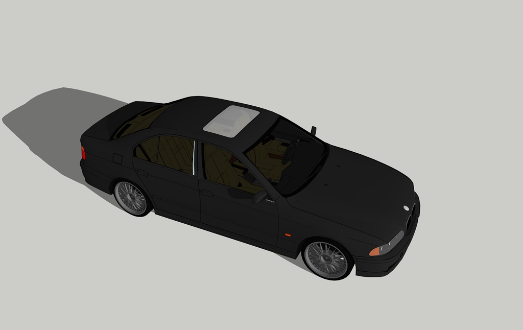 3D модель 3д модель черного BMW E39