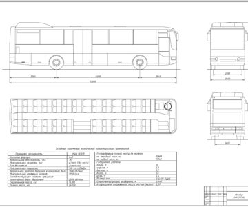 Чертеж Чертеж автобуса MAN NL313
