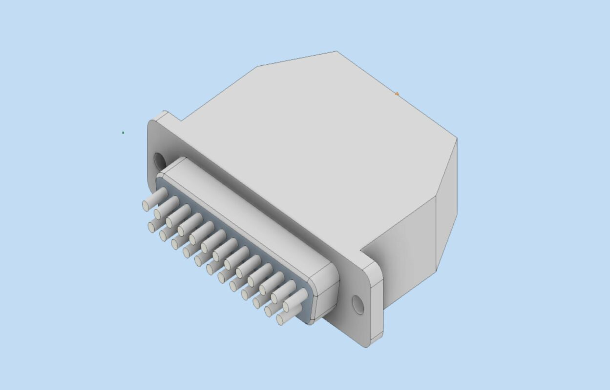 3D модель Разъем DB-25M DB-25F
