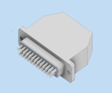 3D модель Разъем DB-25M DB-25F