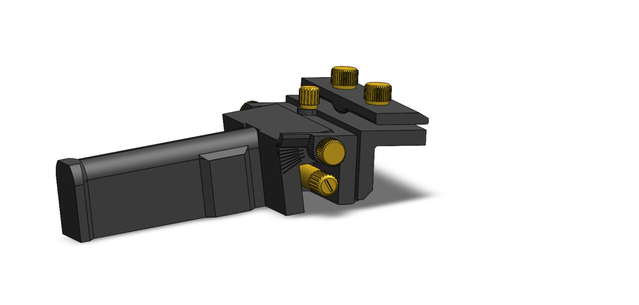 3D модель Универсальная державка для заточки ножей и ножниц роликовой точилкой.