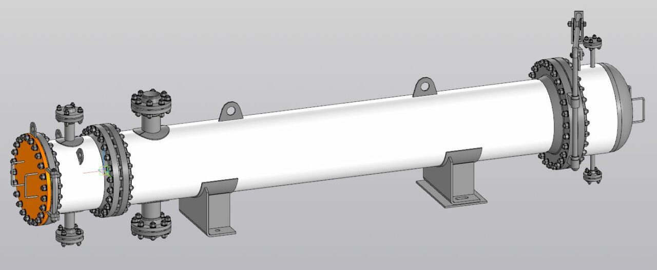 Чертеж Теплообменник кожухотрубчатый по типу 400ХПГ