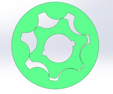 3D модель Ротор ведущий и статор ведомый от героторного насоса