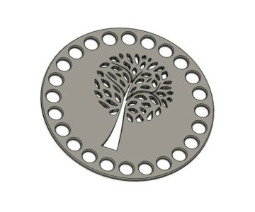 3D модель Донышко 100мм для вязания корзин