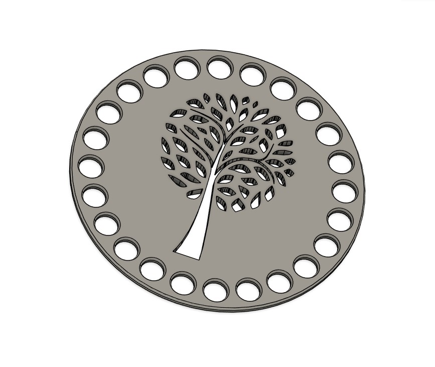 3D модель Донышко 100мм для вязания корзин