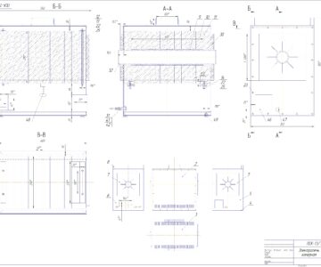 Чертеж Электропечь камерная трубная