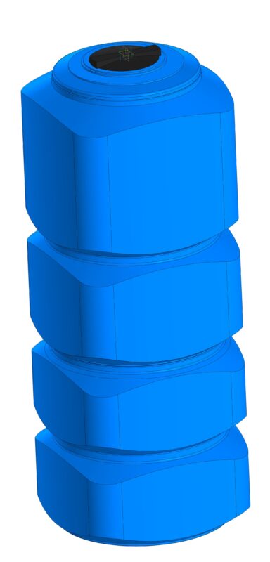 3D модель Емкость V=1000 л