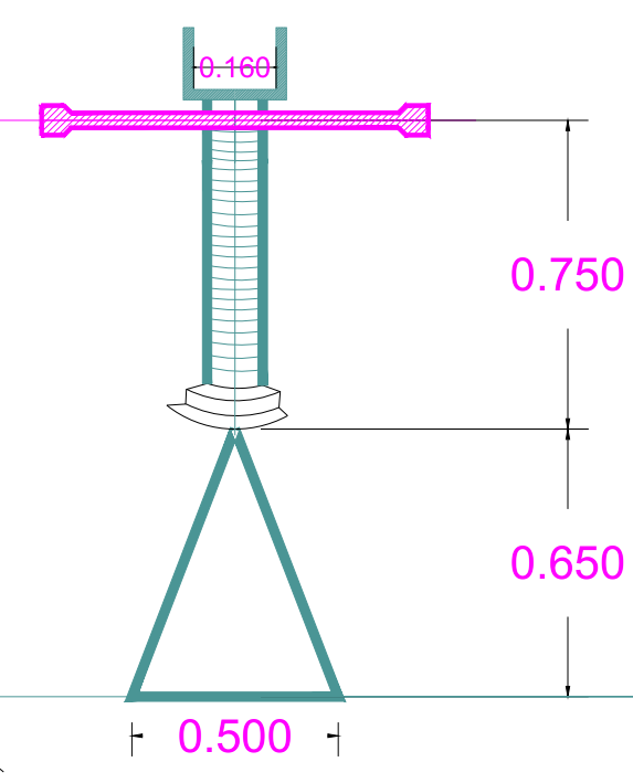 Чертеж Опора монтажная регулируемая.
