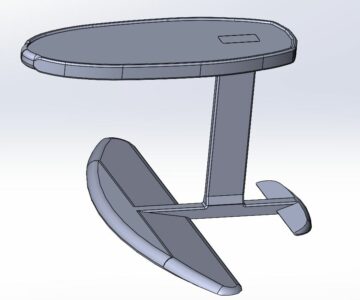 3D модель Модель доски с подводным крылом Finger Foil