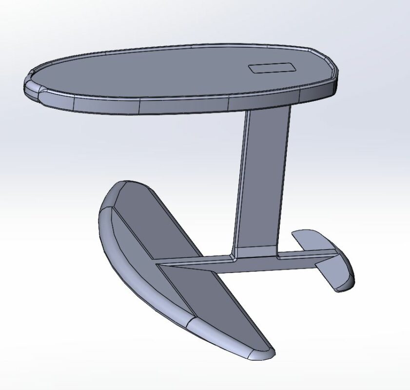 3D модель Модель доски с подводным крылом Finger Foil