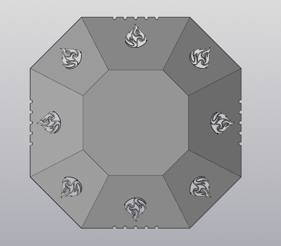 3D модель Костровая чаша с огоньками
