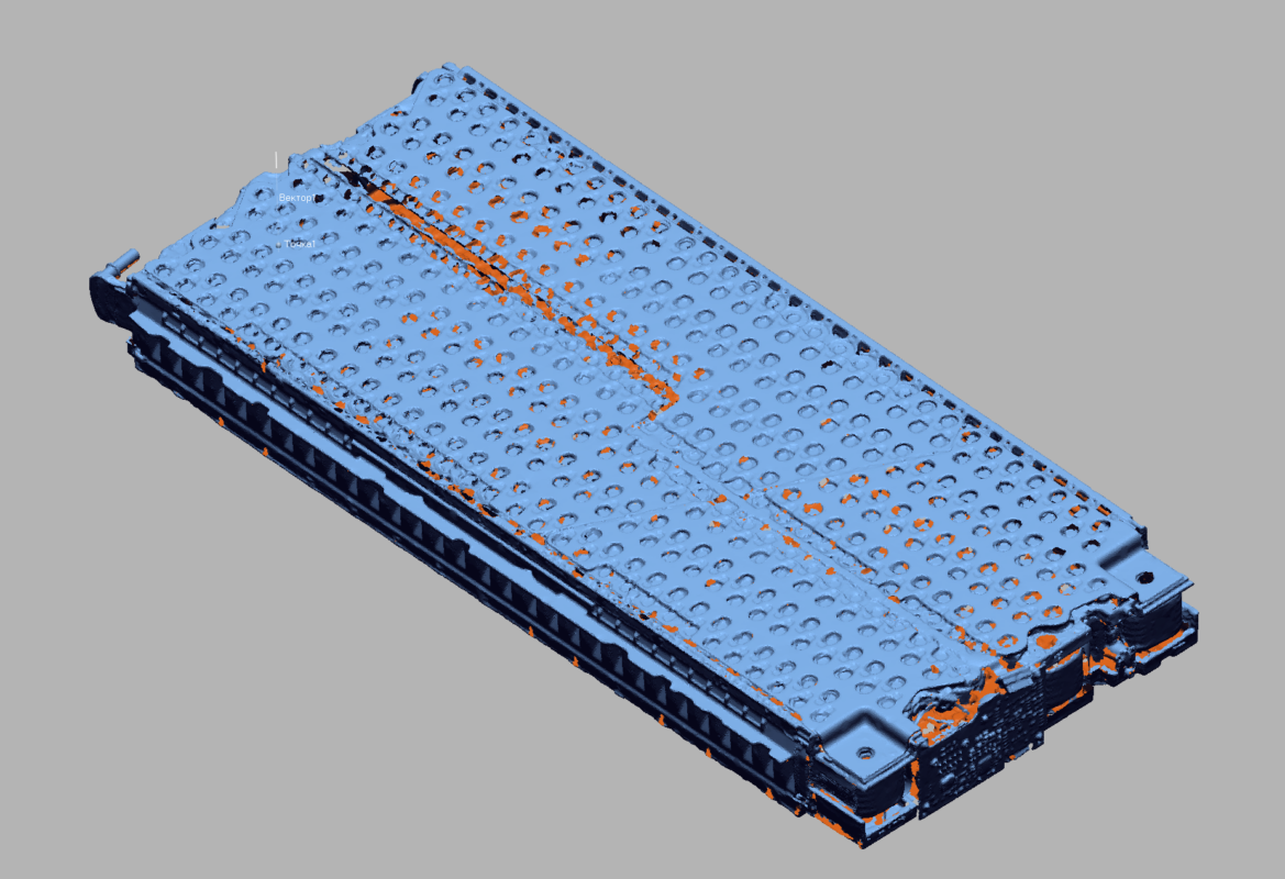 3D модель Tesla Model S Блок АКБ. Габаритный скан (не обработанный)