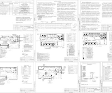 Чертеж ЭОМ Starbucks в Санкт-Петербург