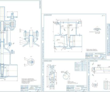 Чертеж Расчет и проектирование запорной задвижки с приводной головкой  Dу500