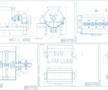 Чертеж Разработать одновальный бетоносмеситель принудительного действия с вибрационной обработкой бетонной смеси БП-1125В