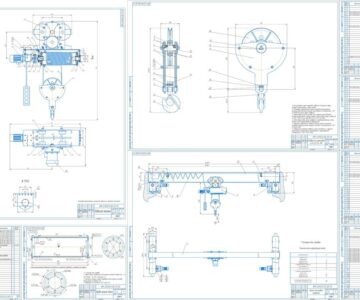 Чертеж Курсовой проект "Проектирование мостового однобалочного крана"