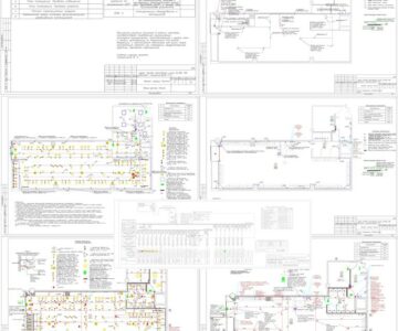 Чертеж ЭОМ магазина  в ТЦ 