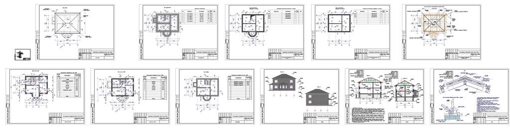 Чертеж Индивидуальный жилой дом (ИЖД) в республике Татарстан