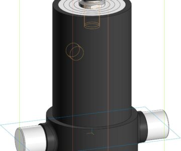 3D модель Гидроцилиндр 45143-8603010, габаритная модель