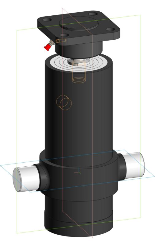 3D модель Гидроцилиндр 45143-8603010, габаритная модель