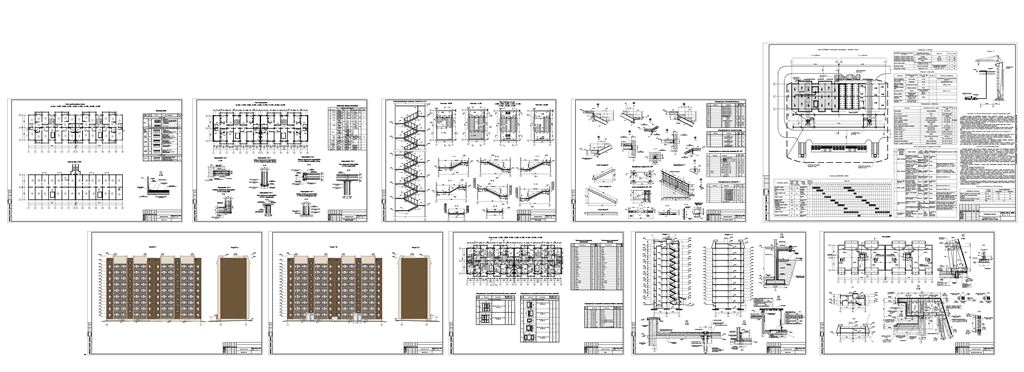 Чертеж Многоэтажный жилой дом в г. Южно-Сахалинске  Сахалинской области