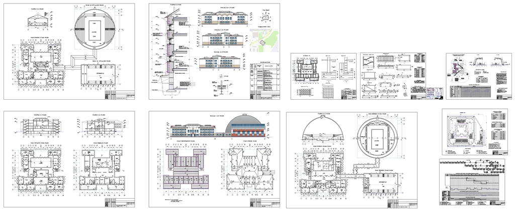 Чертеж ВКР Здание школы на 440 мест в г. Курске